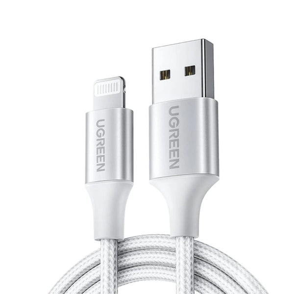 Ugreen 60163 Usb A To 8 Pin Iphone Charging Cable 2M Silver Cables & Adapters