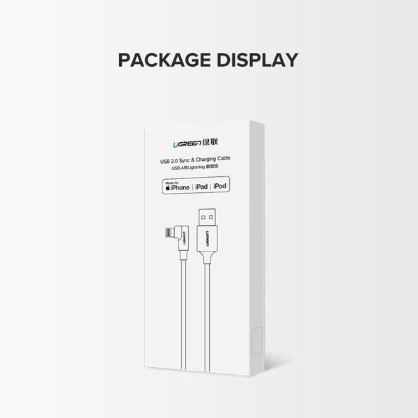 Ugreen 60521 Usb A To 8 Pin 90 Degree Angel Cable 1M Cables & Adapters