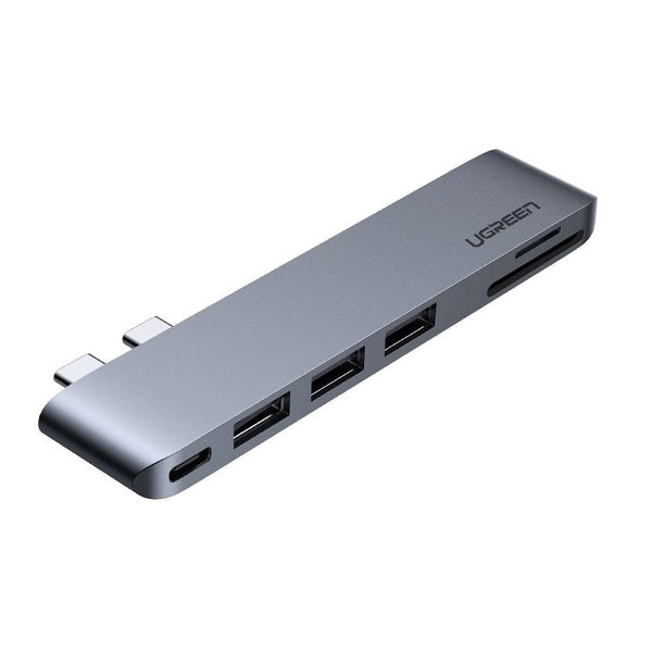 Ugreen 60560 Usb C Hub For Macbook Aluminum Type C Adapter With 3 3.0 100W Usb Cables Hubs & Adapters