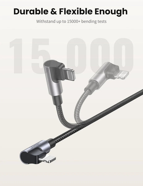 Ugreen 60763 90 Degree Usb C To Iphone 8 Pin Cable 1M Cables & Adapters