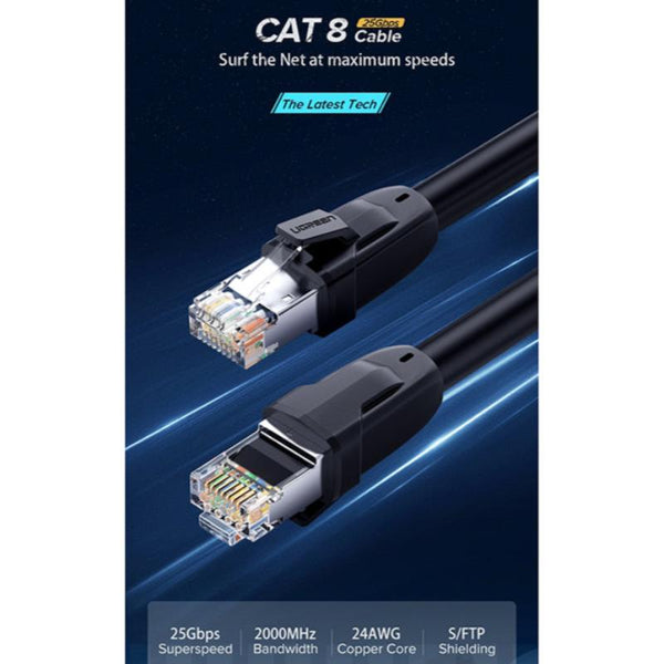 Ugreen 70327 Cat 8 Pure Copper Patch Cord Network Cable 1M Ethernet Cables (Rj 45/8P8c)