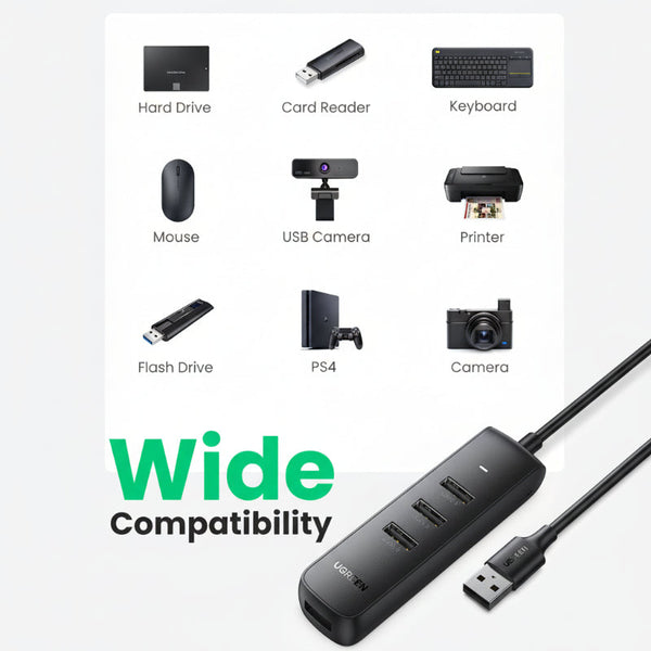 Ugreen 80657 Usb 3.0 4 Port Hub Usb Cables Hubs & Adapters