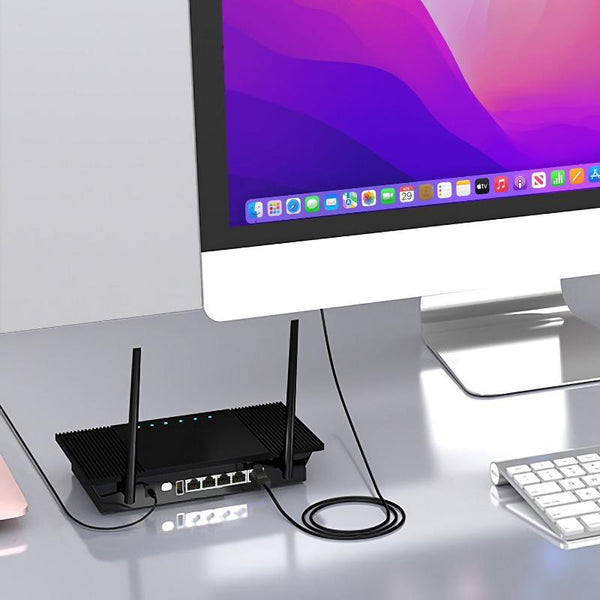 Simplecom Cae630 Ultra Slim Flexible Cat6a Utp Ethernet Cable 10Gbps 3M Ethernet Cables (Rj 45/8P8c)