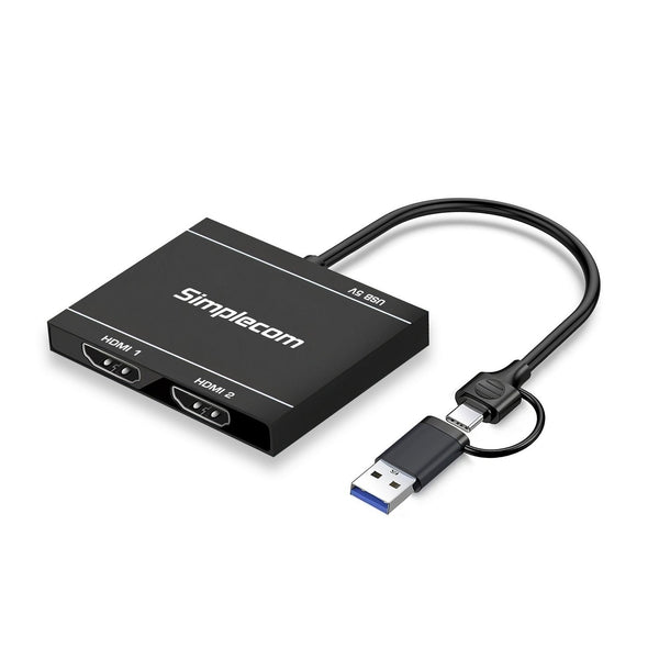 Simplecom Da327 Usb 3.0 Or C To Dual Hdmi Display Adapter For 2X 1080P Extended Screens Video Cables & Adapters