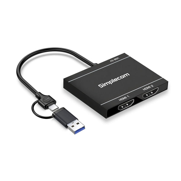 Simplecom Da327 Usb 3.0 Or C To Dual Hdmi Display Adapter For 2X 1080P Extended Screens Video Cables & Adapters