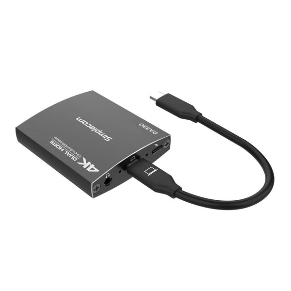 Simplecom Da330 Usb C To Dual Hdmi Mst Adapter 4K@60Hz With Pd And Audio Out Video Cables & Adapters