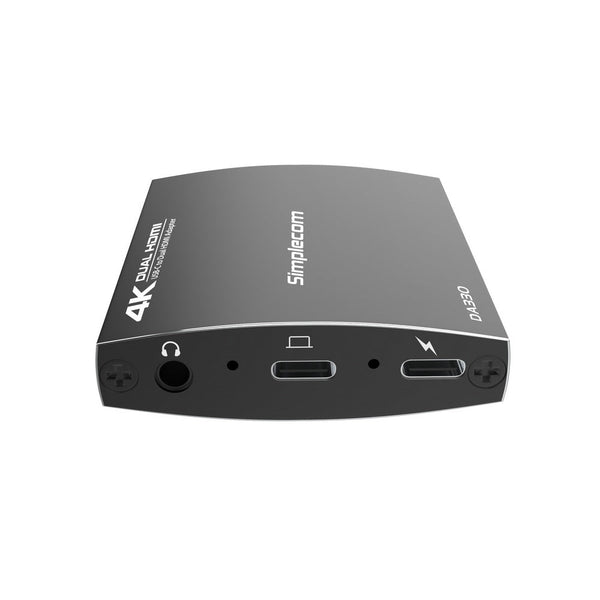 Simplecom Da330 Usb C To Dual Hdmi Mst Adapter 4K@60Hz With Pd And Audio Out Video Cables & Adapters