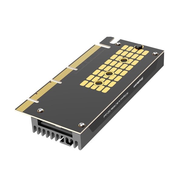 Simplecom Ec415b Nvme M.2 Ssd To Pcie X4 X8 X16 Expansion Card With Aluminium Heat Sink Black Drive Enclosures & Docks