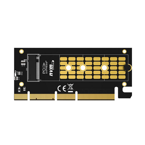 Simplecom Ec415b Nvme M.2 Ssd To Pcie X4 X8 X16 Expansion Card With Aluminium Heat Sink Black Drive Enclosures & Docks