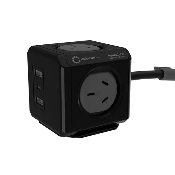 Allocacoc Powercube Extended 4 Outlets 2 Usb + 1 C Pd 20W With Surge 1.5M Black (11407 Aueuac) Power Strips & Surge Protectors