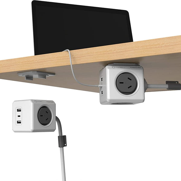 Allocacoc Powercube Extended 4 Outlets 2 Usb + 1 C Pd 20W With Surge 1.5M Grey (11407 Aueuac) Power Strips & Surge Protectors