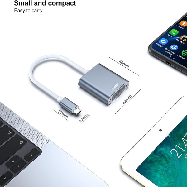 Benfei 000164Gy Usb C To Dvi Adapter [Thunderbolt 3/4 Compatible] Monitor/Av Cables & Adapters