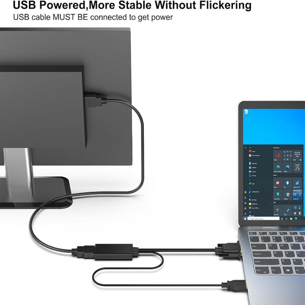 Benfei 210Bk Vga To Hdmi Adapter With Audio Support And 1080P Resolution Monitor/Av Cables & Adapters