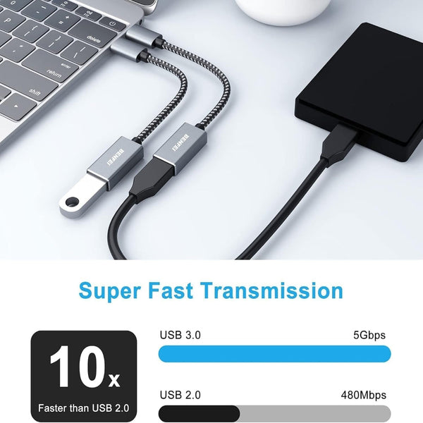 Benfei 262Gy 2P Usb 3.0 C To A Adapter (2 Pack) Usb Cables Hubs & Adapters