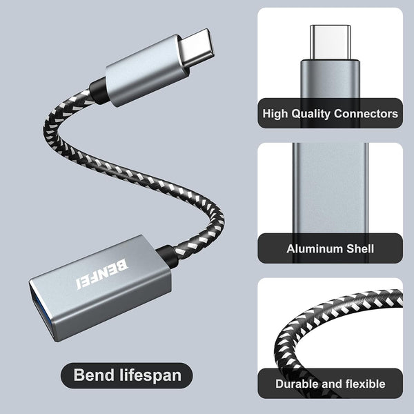 Benfei 262Gy 2P Usb 3.0 C To A Adapter (2 Pack) Usb Cables Hubs & Adapters