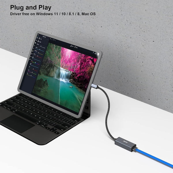 Benfei Usb C To Ethernet Adapter (Thunderbolt 3 Rj45) Splitters Couplers & Adapters