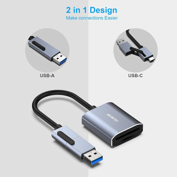 Benfei Usb Type C/Type A To Sd Tf Card Reader Memory Card Readers & Adapters