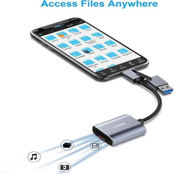 Benfei Usb Type C/Type A To Sd Tf Card Reader Memory Card Readers & Adapters