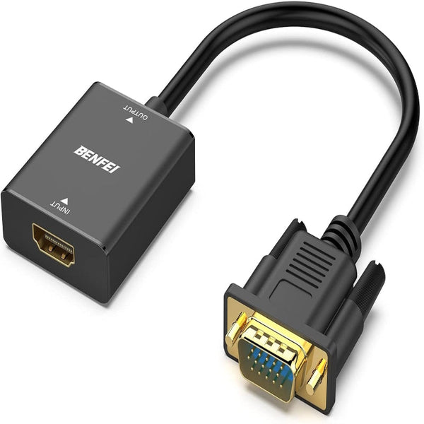 Benfei Hdmi To Vga Uni Directional Computer Monitor Adapter (Female Male) With 3.5Mm Audio Jack Monitor/Av Cables & Adapters