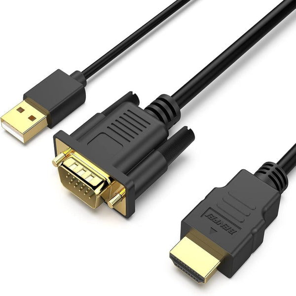 Benfei 324Bk Vga To Hdmi Cable With Audio 1080P Uni Directional 1.8M Monitor/Av Cables & Adapters