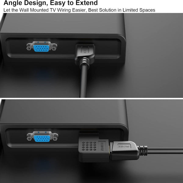 Benfei Hdmi Male To Female Right Angle 90 Degree Adapter Video Cables & Adapters