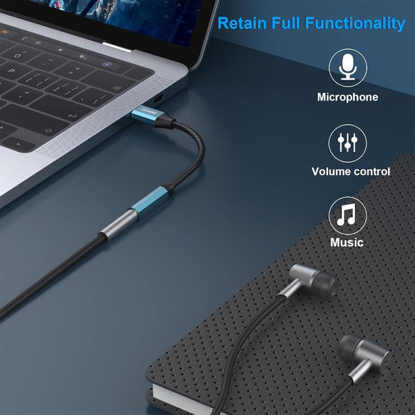 Benfei Usb C To 3.5Mm Audio Jack Adapter Audio Cable Plugs & Jacks