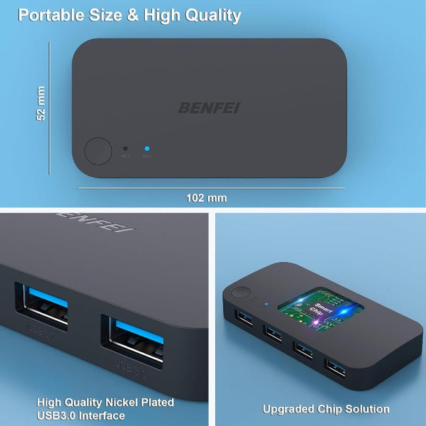 Benfei 4 Port Usb 3.0 Switch Kvm Switches