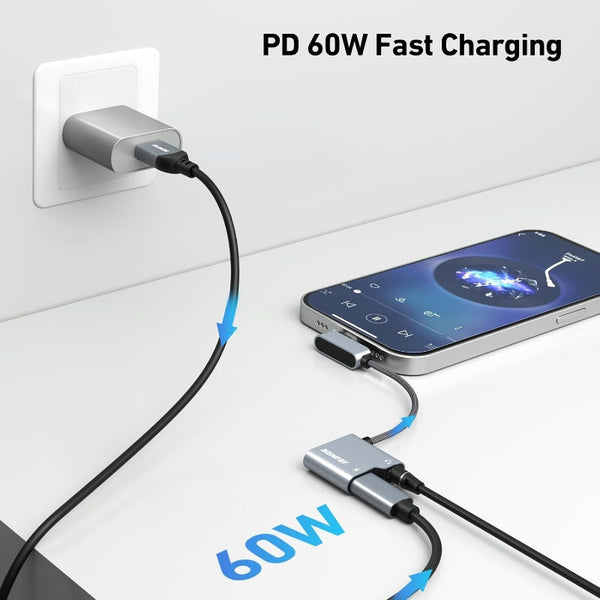 Benfei Usb C To Audio Jack Adapter With 60W Fast Charging Audio Cables & Adapters