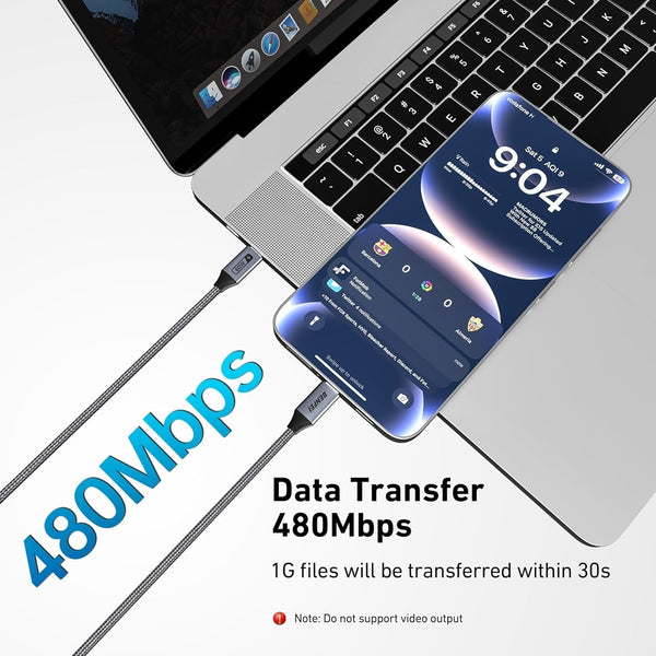 Benfei 000383Gy Usb C To Cable (4K@120Hz) 100W Pd Fast Charging 10Gbps Data Transfer For I Phone 15/16/17 And Samsung Google 1M Cables & Adapters