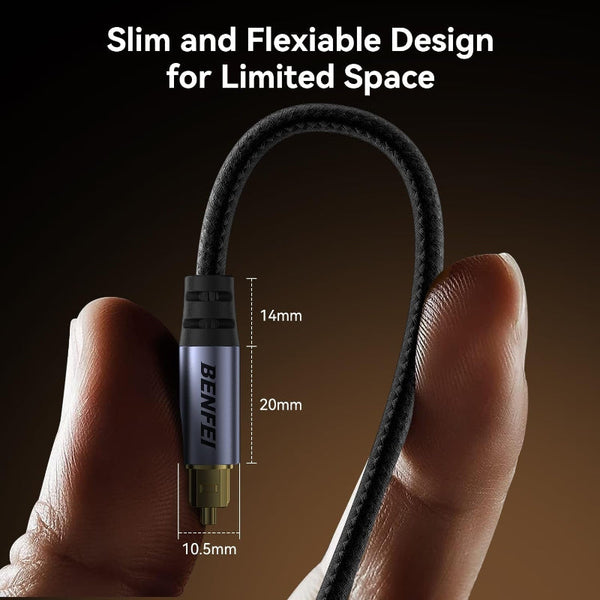 Benfei 411Gy Toslink Optical Audio Cable 2M Audio Cables & Adapters