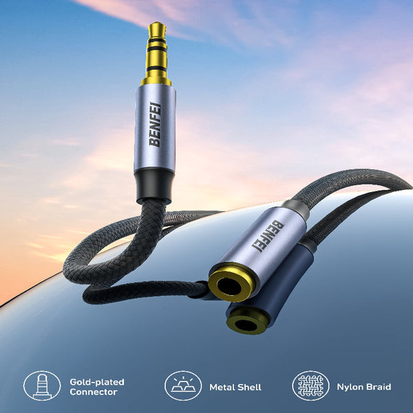 Benfei 421Gy 1M 3.5Mm Male To Female Aux Extension Cable Trrs Pole Stereo Audio Jack Cord For Headphones Microphone Smartphones Pc Laptop Speakers Aud