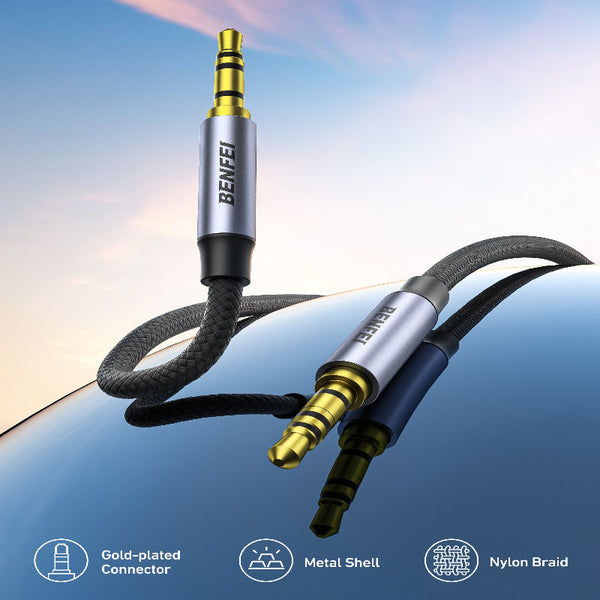 Benfei 427Gy 10M 3.5Mm Trrs Male To Audio Cable Pole Stereo Mic Aux Nylon Braided Headphone Jack Cord Audio Cable Plugs & Jacks