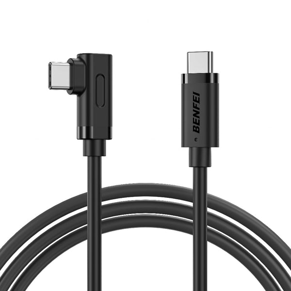 Benfei 428Bk 1M Usb C To Right Angle Cable 90 Dgree Angled 2.0 Type Charger 3A Fast Charging & 480Mbps Data Sync Durable Pvc Cables & Adapters