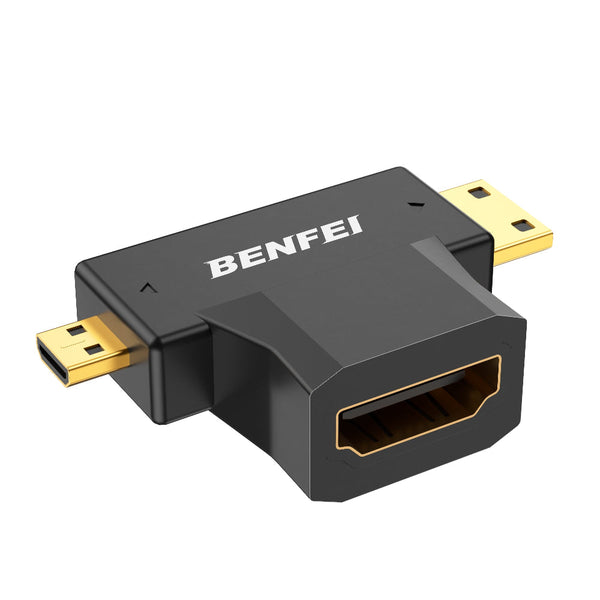 Benfei 434Bk Micro Hdmi + Mini Male To Female Adapter Cables & Adapters