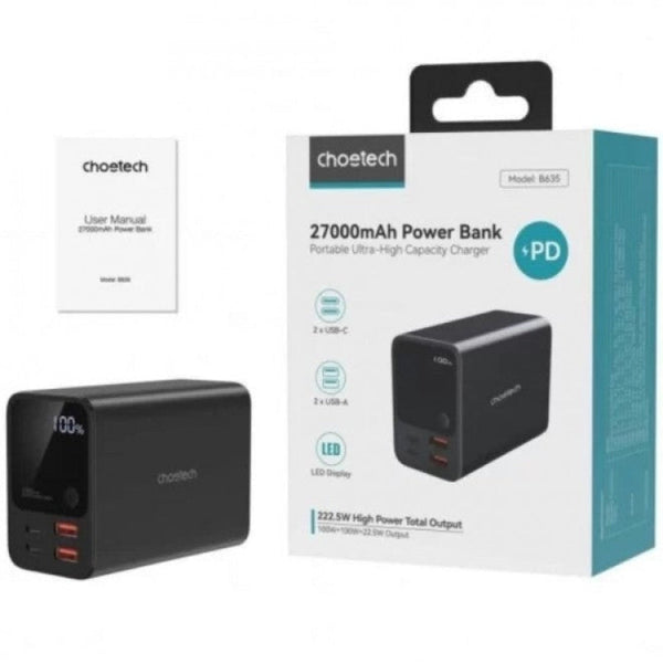 Choetech B635 Dual Pd 100W 27000 Mah Power Bank Battery Chargers