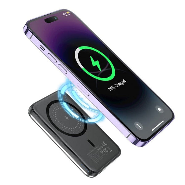 Choetech B655 Sl 5000Mah Magnetic Wireless Power Bank 10W (Silver) Battery Chargers