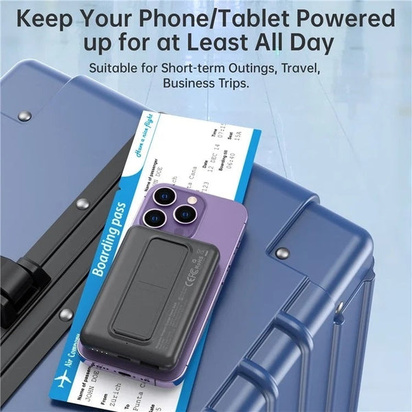 Choetech B662 Bk Usb A + Usb C Wireless Magnetic Power Bank 5000Mah Black Batteries