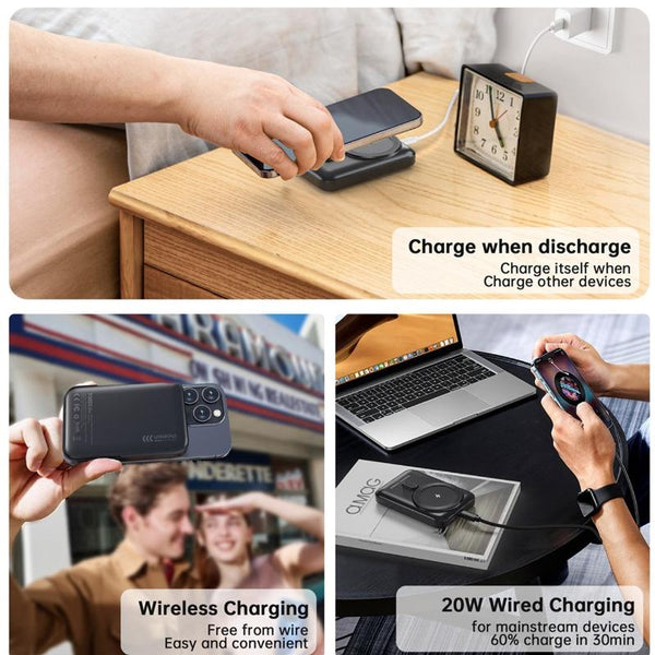 Choetech B743 Bk 10000Mah Pd20w Magnetic Power Bank With Holder Black Chargers & Cradles