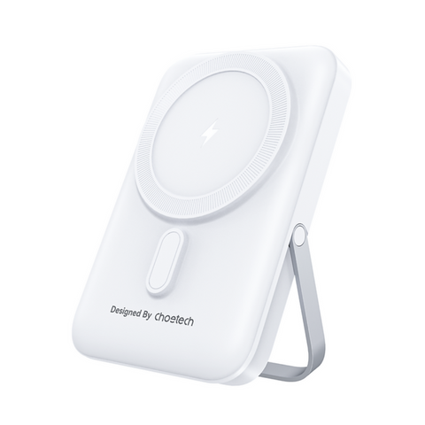 Chargers & Cradles Choetech B743 Wh 10000Mah Pd20w Magnetic Power Bank With Holder White