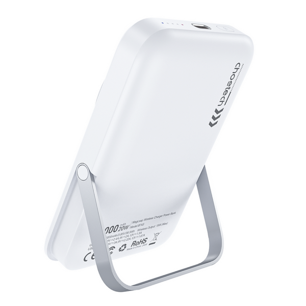 Chargers & Cradles Choetech B743 Wh 10000Mah Pd20w Magnetic Power Bank With Holder White