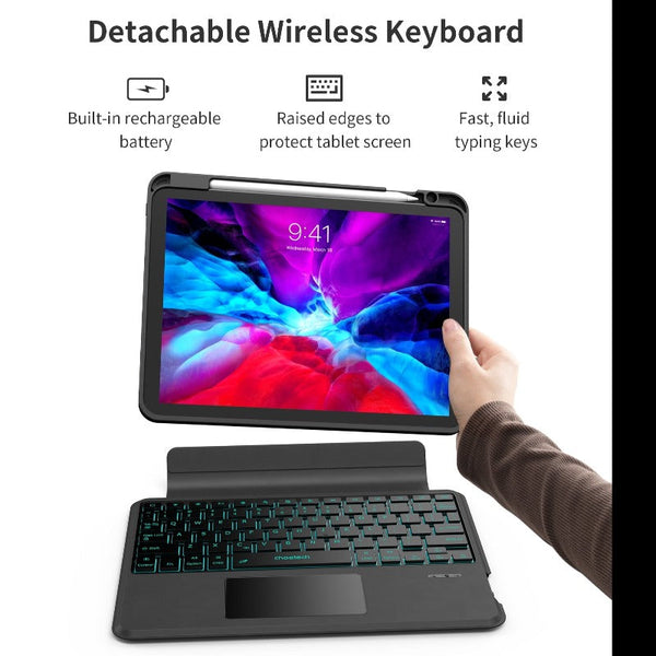 Choetech Bh 018 Wireless Keyboard With Touchpad And Backlight For Ipad Pro 11 &Quot; (Black) Keyboards