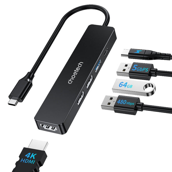 Choetech Hub M80 5 In 1 Multifunctional Usb Cables Hubs & Adapters