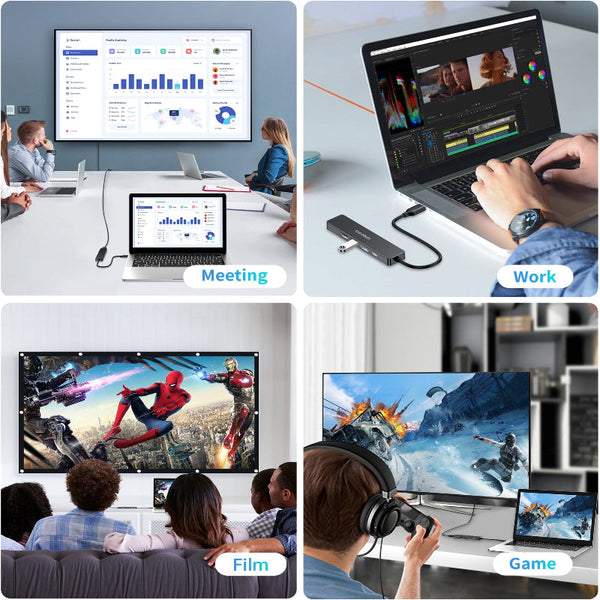 Choetech Hub M80 5 In 1 Multifunctional Usb Cables Hubs & Adapters