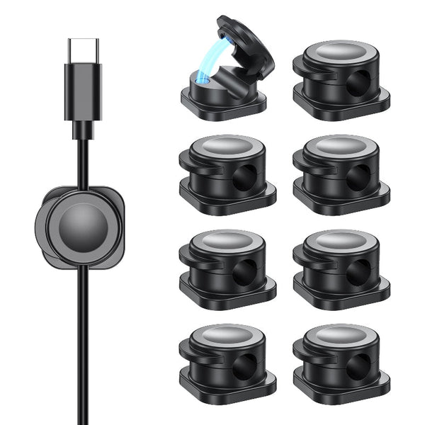 Choetech Mcc001 Bk 6 Pack Professional Grade Magnetic Lock Cord Holder Clips Black Cable Ties & Organisers