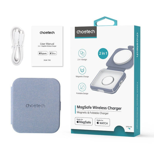 Chargers & Cradles Choetech T323 2 In 1 Magsafe&Mfi Wireless Charger
