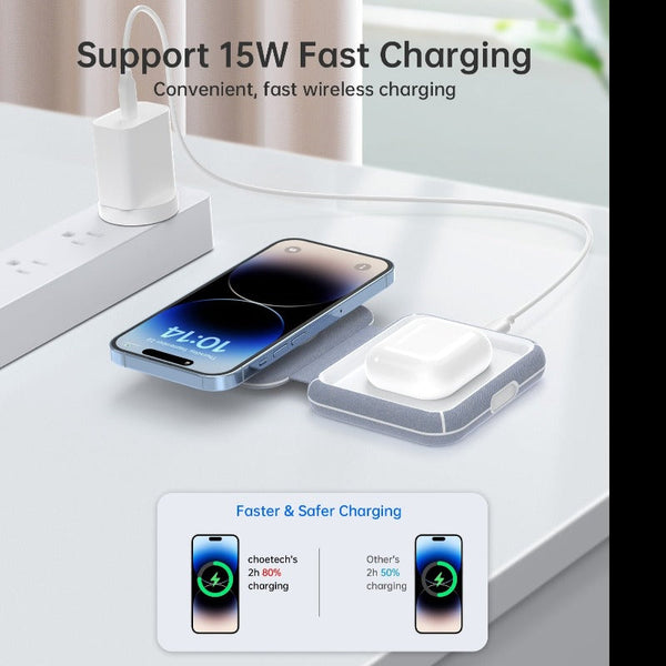 Chargers & Cradles Choetech T323 2 In 1 Magsafe&Mfi Wireless Charger