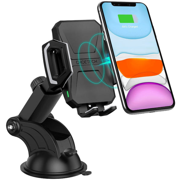 Choetech T521 F 15W Fast Wireless Charging Car Dock Chargers & Cradles