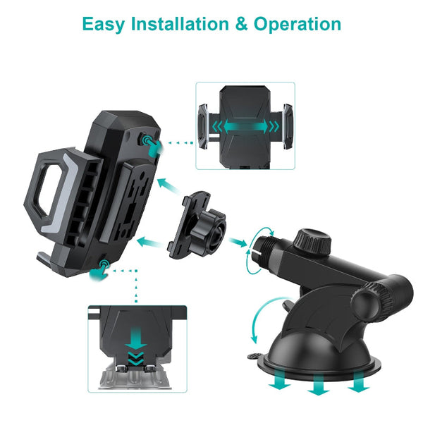 Choetech T521 F 15W Fast Wireless Charging Car Dock Chargers & Cradles