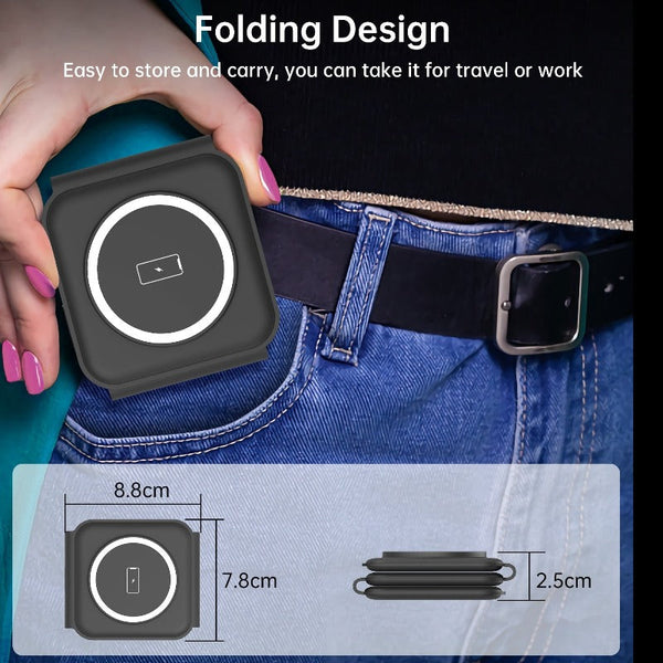 Chargers & Cradles Choetech T588 F Bk 3 In 1 Foldable Fast Wireless Charger For Phone/Watch/Earphone