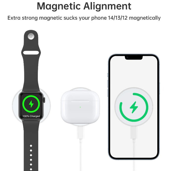 Chargers & Cradles Choetech T603 F Ring Holder And Magnetic 15W Wireless Charger For Phone/Airpod/Iwatch